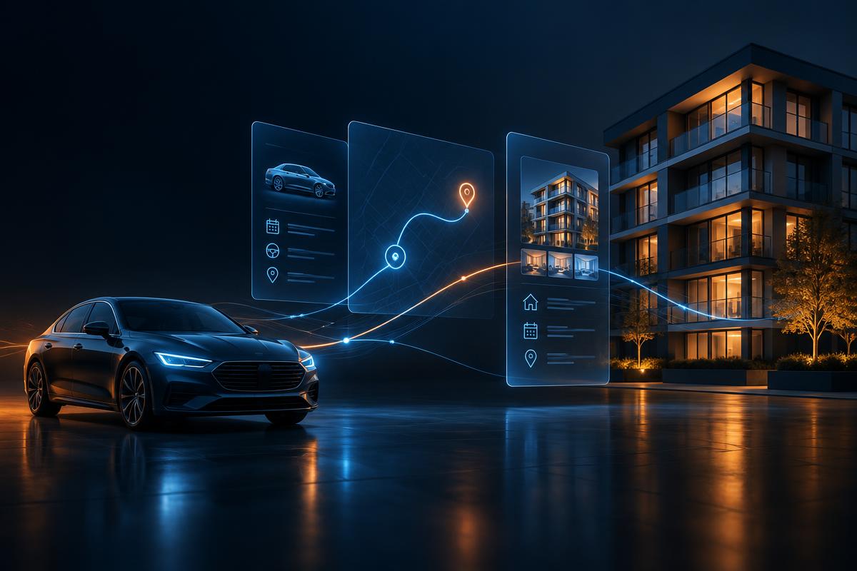 Car rental and property technology connected through digital software